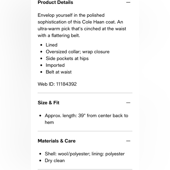 Cole Haan Wool Blend wrap Coat in dark green - Picture 10 of 10